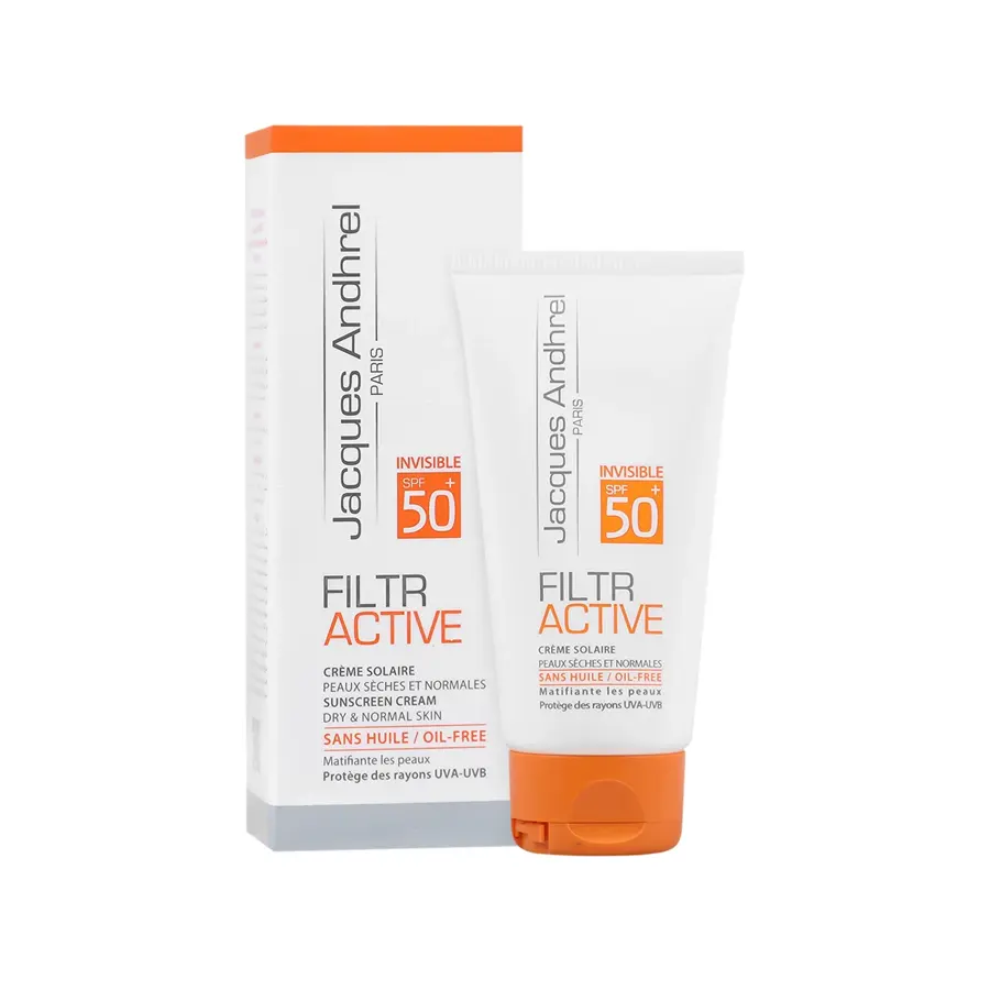 کرم ضد آفتاب +SPF50 پوست خشک و معمولی بدون رنگ ژاک آندرل